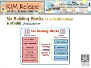 KIM Release Ѻ 5/2562 Six Building Blocks of A Health System: 6 ѡͧкآҾ